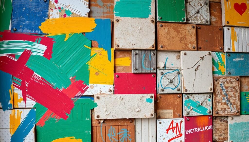 mixing colors and textures in wall decor